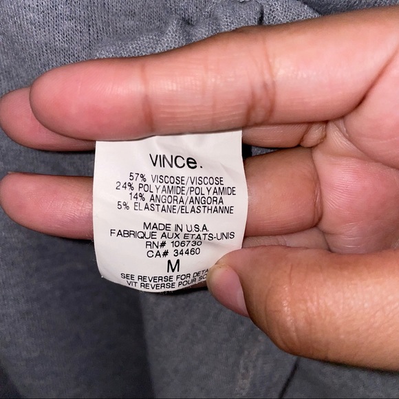 Vince gray slouchy long sleeve top medium - Picture 5 of 6